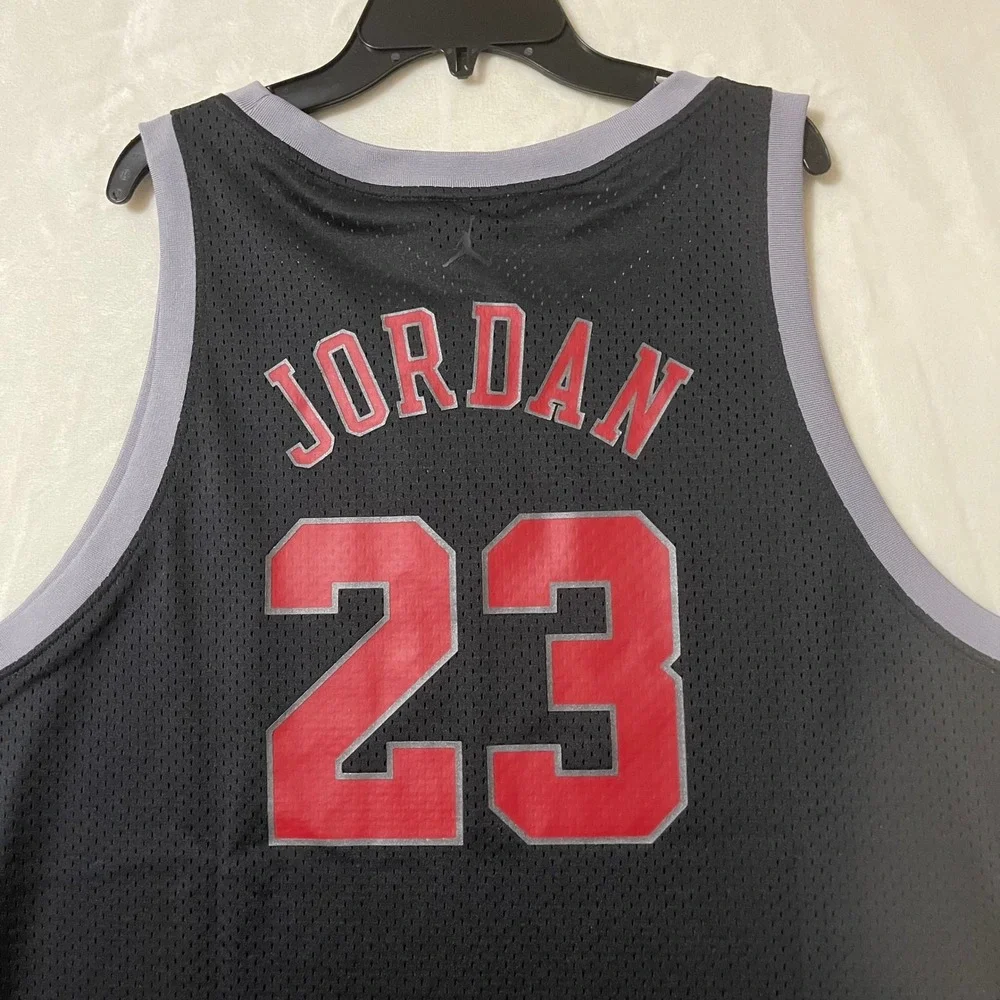 Jordan Womens Mesh Jersey Dress XL Black Grey Red 23 Graphic Sleeveless New - Picture 11 of 12